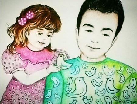 عکس نقاشی برای دختر عمو