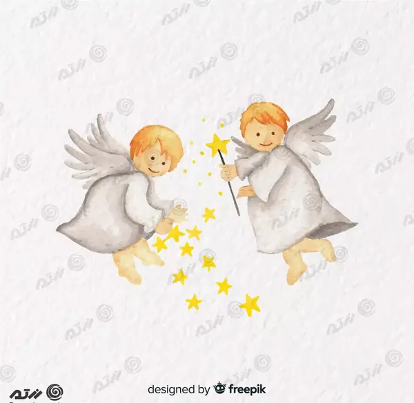 عکس نقاشی دختر فرشته آسان