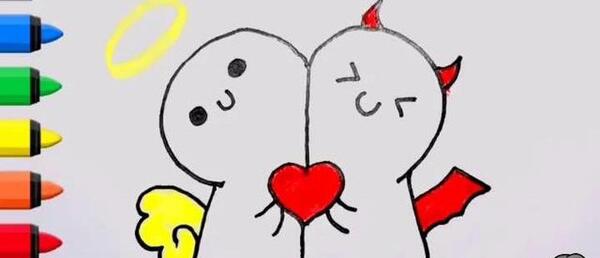 عکس نقاشی دختر فرشته آسان