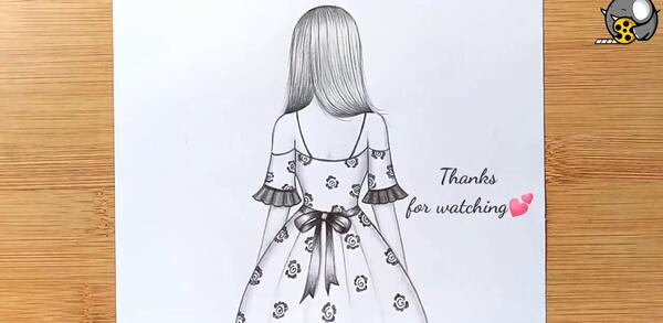 عکس نقاشی دختر قشنگ باشه