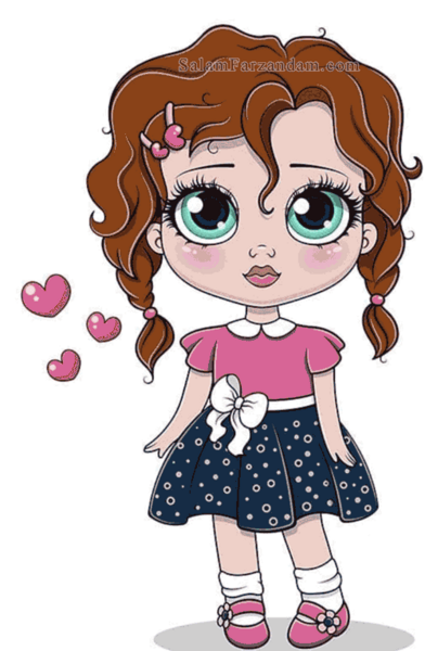 عکس نقاشی دختر کوچولو ساده