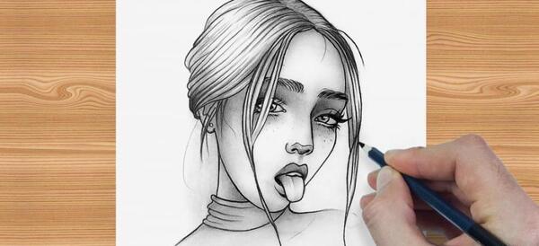 عکس نقاشی دختر لات آسان