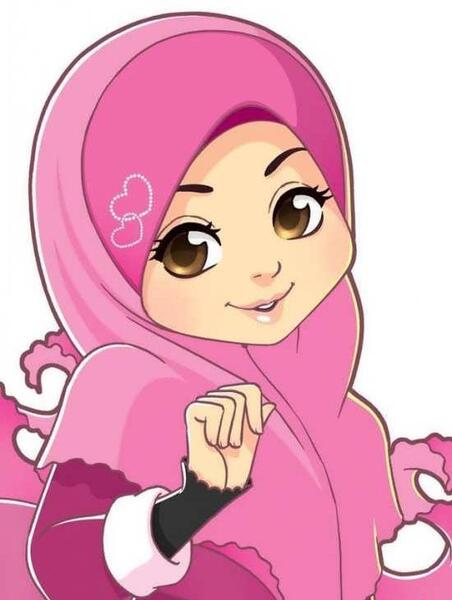 عکس نقاشی دختر محجبه خوشگل