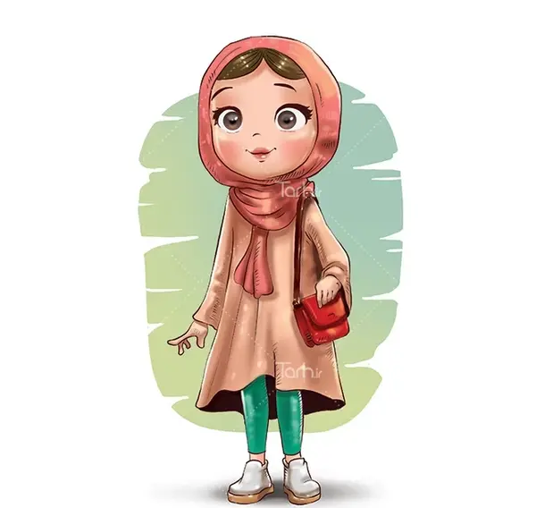 عکس نقاشی دختر مدرسه ای فانتزی