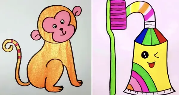 عکس نقاشی دختر ناز و کیوت