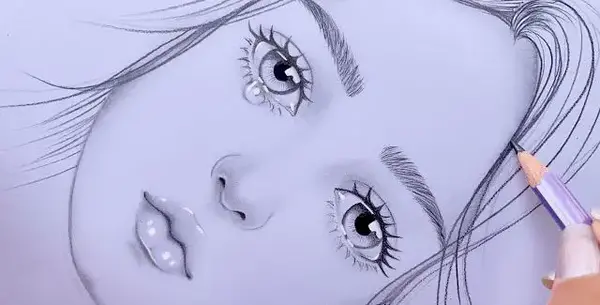 عکس نقاشی دختر ناراحت فانتزی