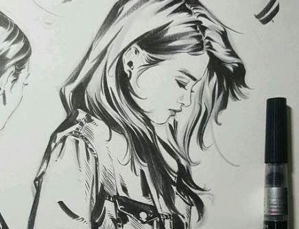 عکس نقاشی دختر بچه ناراحت