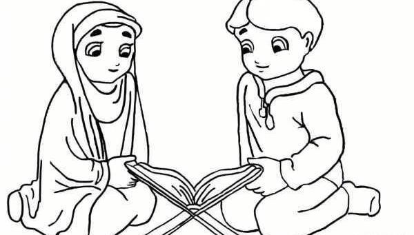 عکس نقاشی دختر نماز خواندن