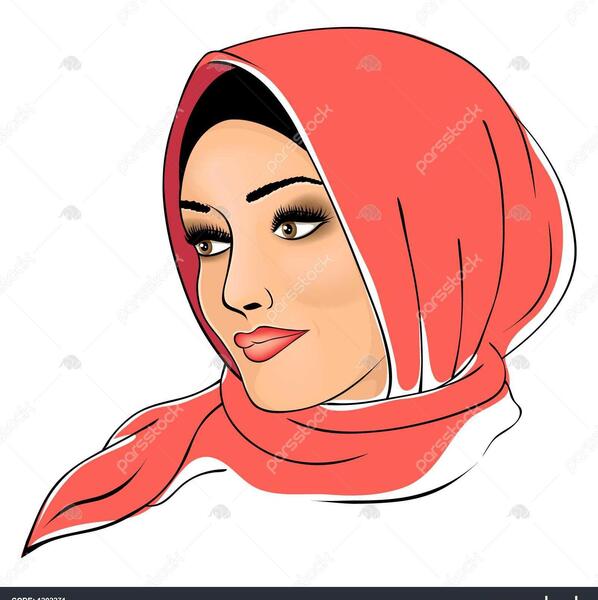 عکس نقاشی دختر و مادر با حجاب