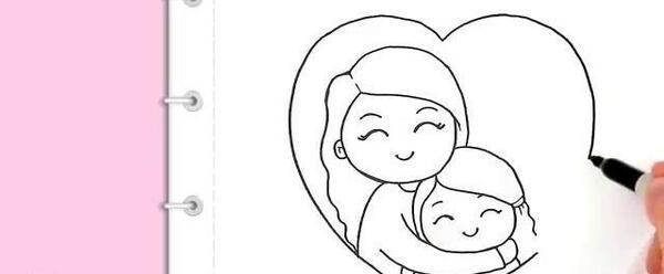 عکس نقاشی دختر و مادری