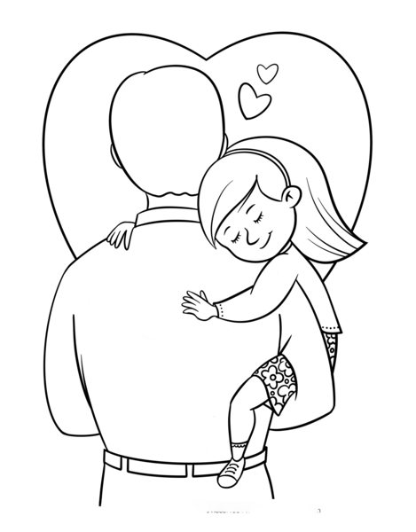 عکس نقاشی دختر و پدر زیبا