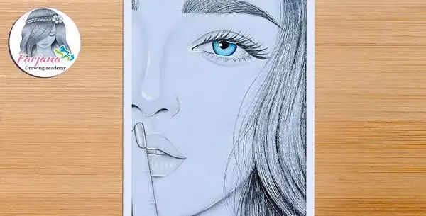 عکس نقاشی دختر واقعی خوشگل