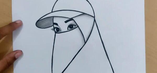 عکس نقاشی دختر و گربه روی تاب