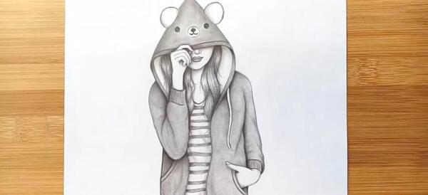 عکس نقاشی یک دختر هندی