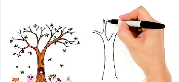 عکس نقاشی پاییزی آسان