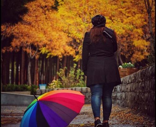 عکس چتر پاییزی