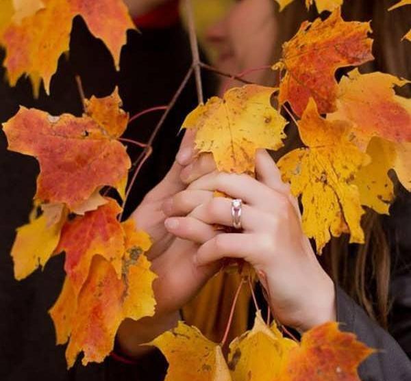 عکس پاییزی دونفره بدون چهره
