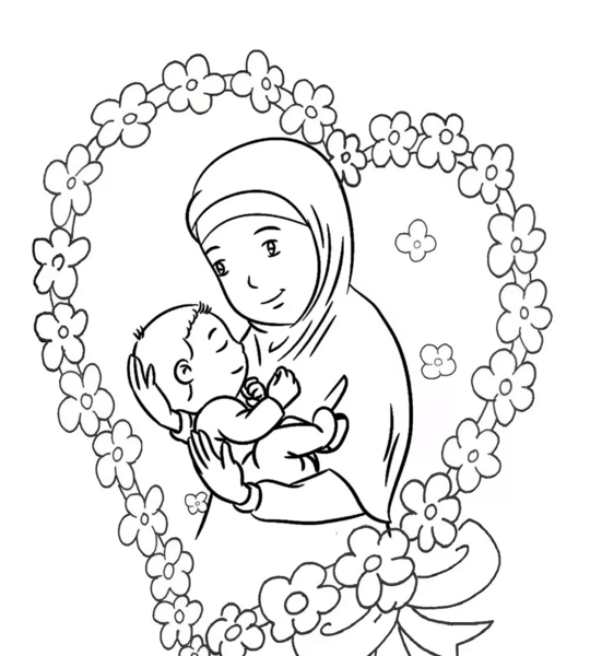 عکس نقاشی ساده برای روز مادر