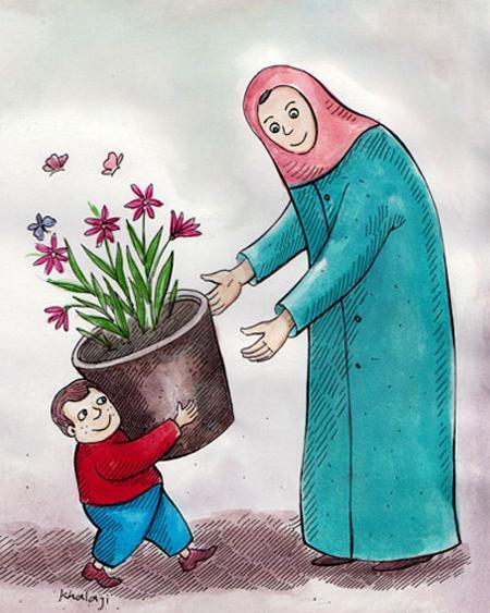 عکس نقاشی ساده برای روز مادر