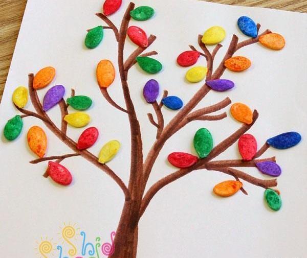 عکس نقاشی درخت خشک ساده
