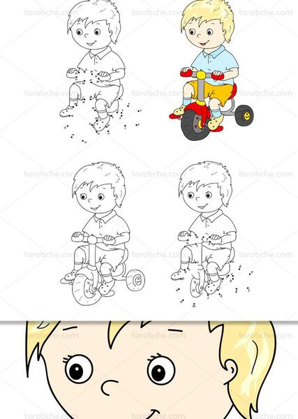 عکس نقاشی ساده پسر بچه