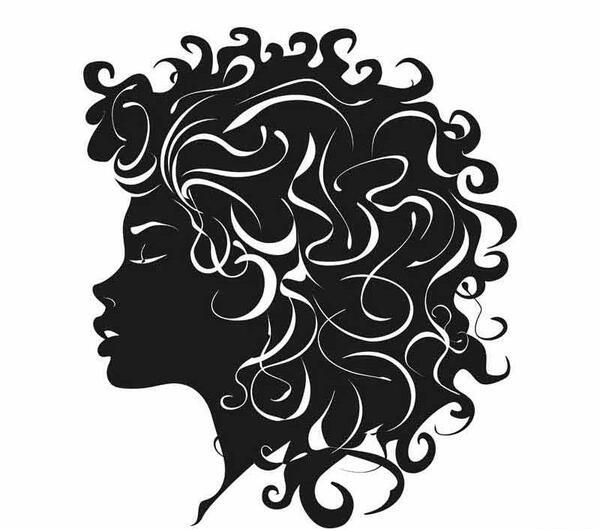 عکس دختر مو فرفری برای نقاشی
