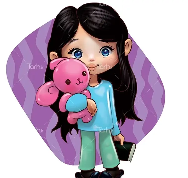 عکس نقاشی دخترانه عروسک