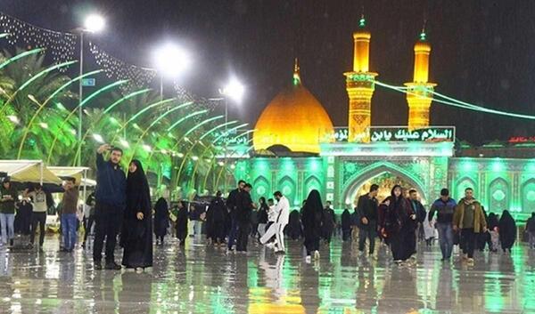 عکس نوشته دلتنگ بین الحرمین