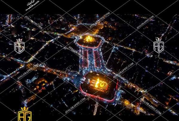 عکس نمای بالا بین الحرمین