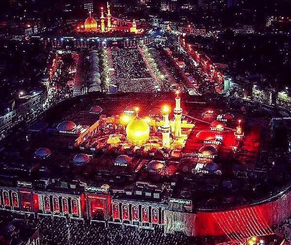 عکس از بین الحرمین در شب