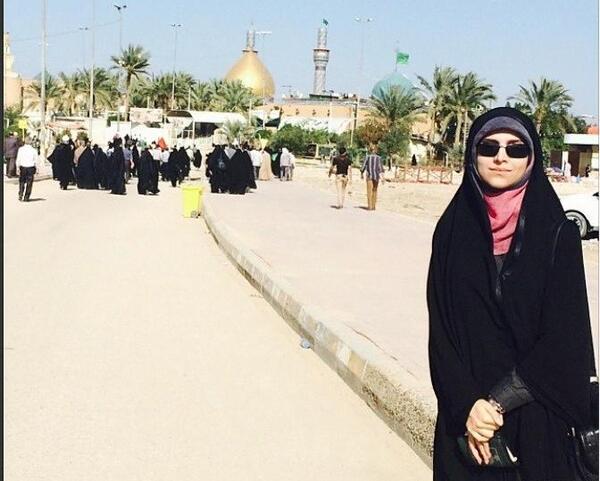 عکس زن چادری در بین الحرمین