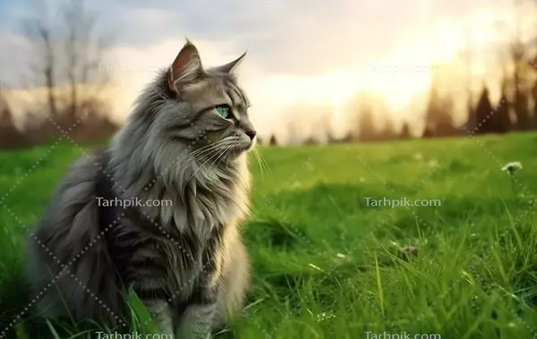 عکس گربه واقعی در طبیعت