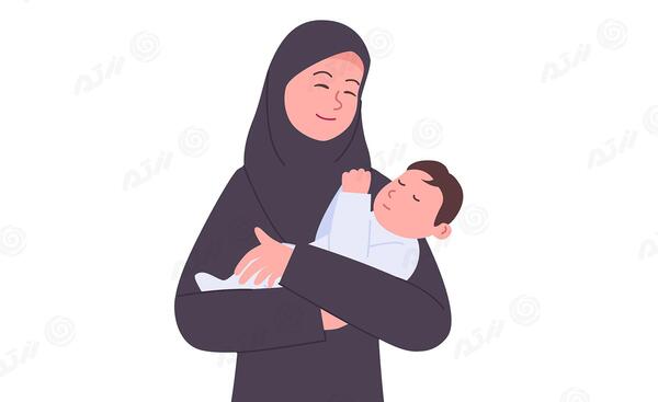 عکس بچه بغل مادر