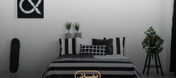 عکس اتاق خواب سیاه و سفید