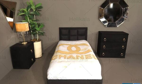 عکس تخت خواب سیاه و سفید