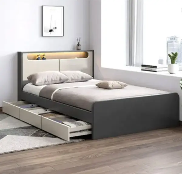عکس تخت خواب سفید یک نفره