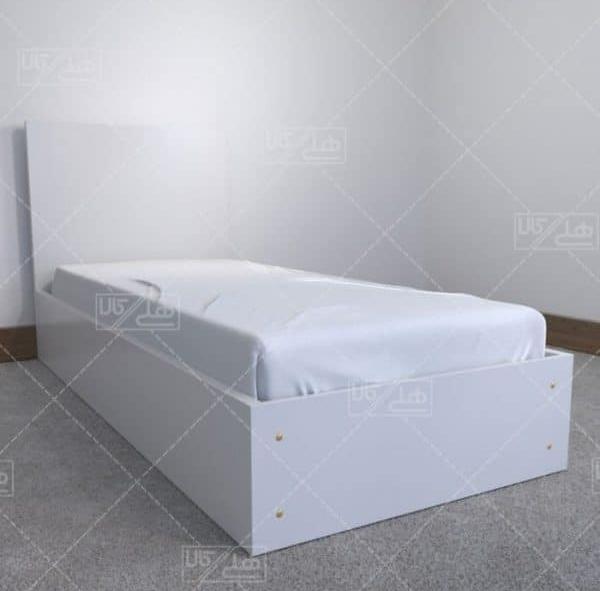 عکس تخت خواب سفید یک نفره