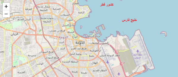 عکس کشور قطر در نقشه