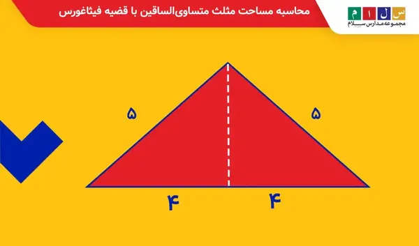 عکس قطر مثلث متساوی الساقین