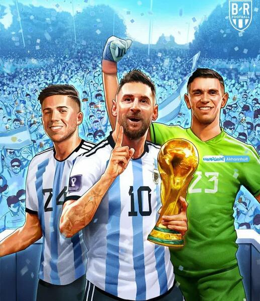 عکس قهرمانی آرژانتین در جام جهانی