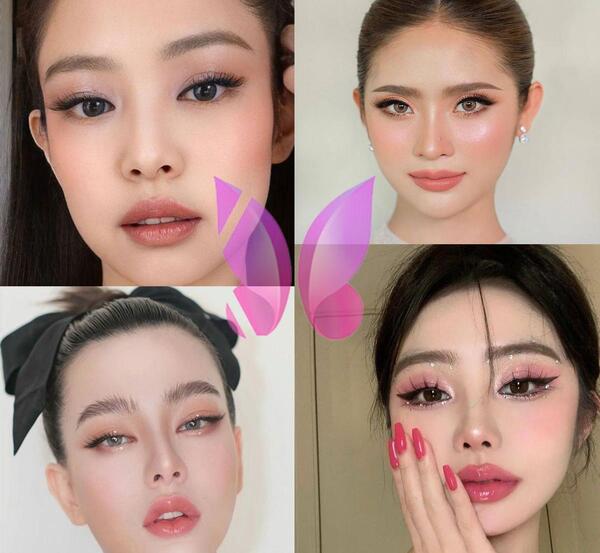 عکس دختر کره ای کیوت صورتی