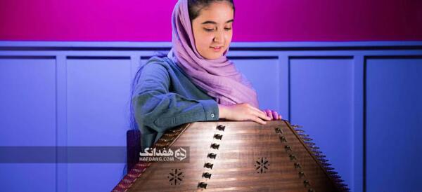 عکس هنری دختر با سنتور
