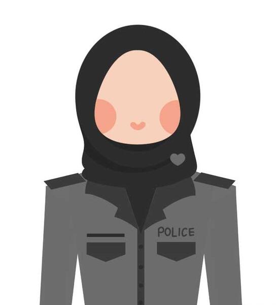 عکس نقاشی خانم پلیس