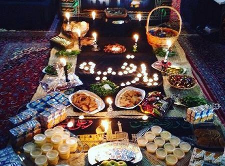 عکس سفره خانم رقیه
