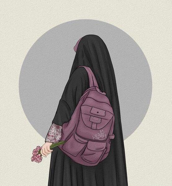عکس کارتونی خانم محجبه