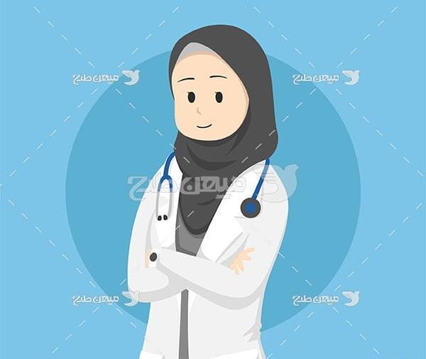 عکس کارتونی خانم دکتر