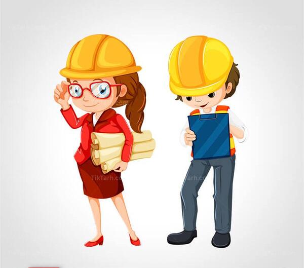 عکس خانم مهندس کارتونی