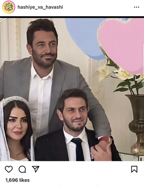 عکس محمدرضا گلزار با همسرش ایسان