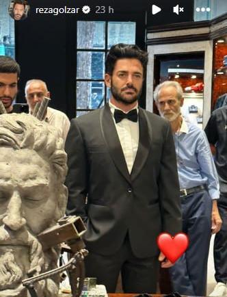 عکس محمد رضا گلزار و همسرش واقعی آیسان