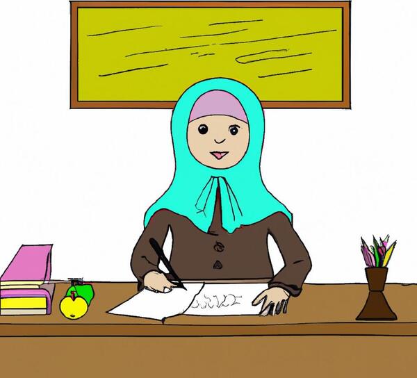 عکس خانم معلم کارتونی